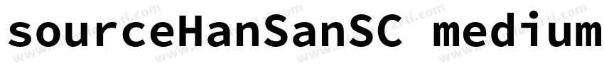 sourceHanSanSC medium字体转换